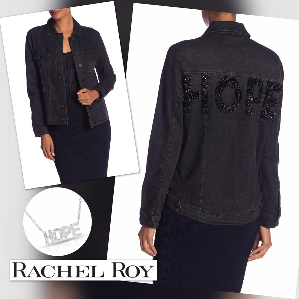 🆕 RACHEL ROY Hope Embellished Denim Jacket